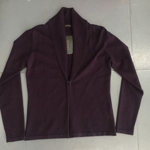 Biana plum knit cardigan